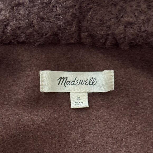 NEW MADEWELL PEBBLED FAUX SHEARLING HOT COCOA COZY SHAWL COLLAR COAT MEDIUM - Picture 9 of 12